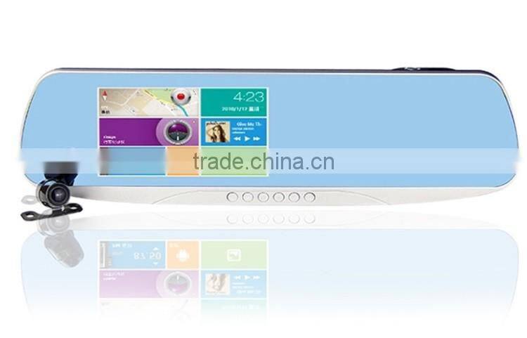 factory price 5 inch android car rear view mirror monitor gps navigation wireless wifi car digital rearview mirror backup camera
