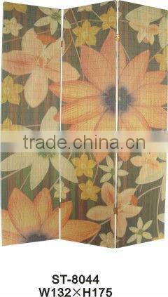 Frameless Bamboo Flowers Room Divider
