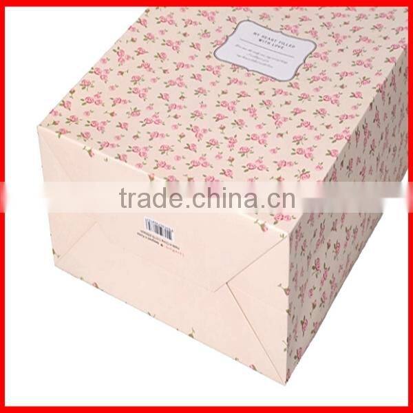 Hot Sale Small Flower Printing Shopping Bags With Handles