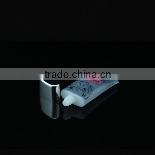 30ml Empty transparent super flat cosmetic plastic tube for oil free foundation