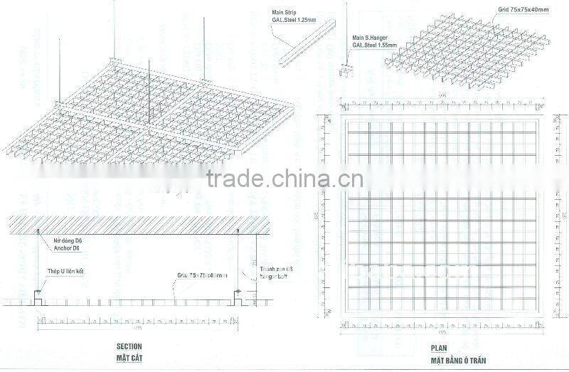 aluminum open cell ceiling