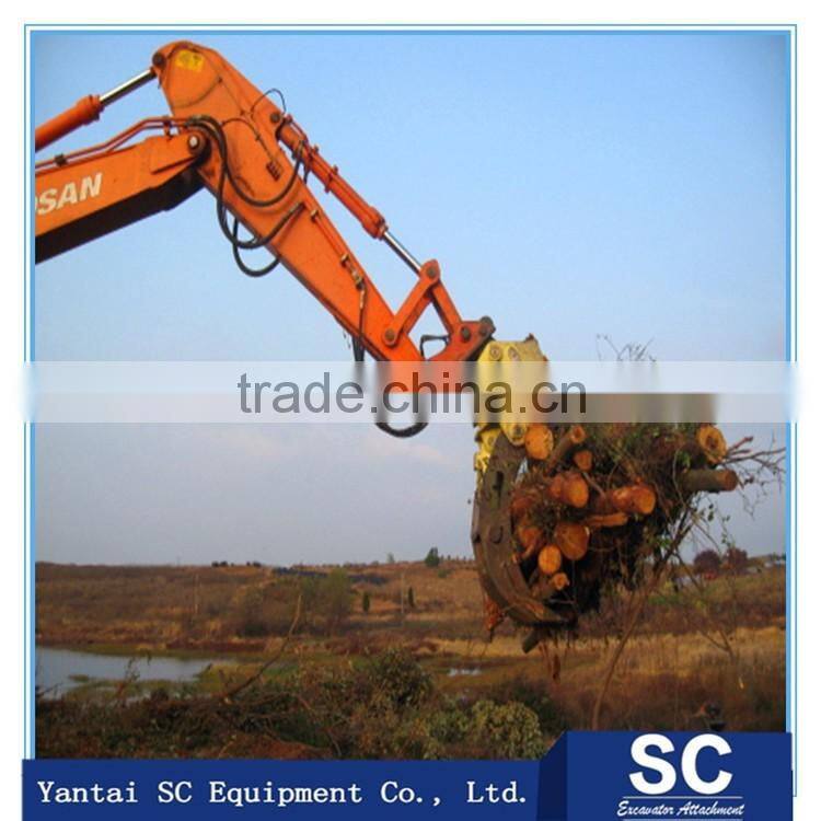 High Quality SC03 Hydraulic Excavator Rotating Grapple/wood grab/timber grapple
