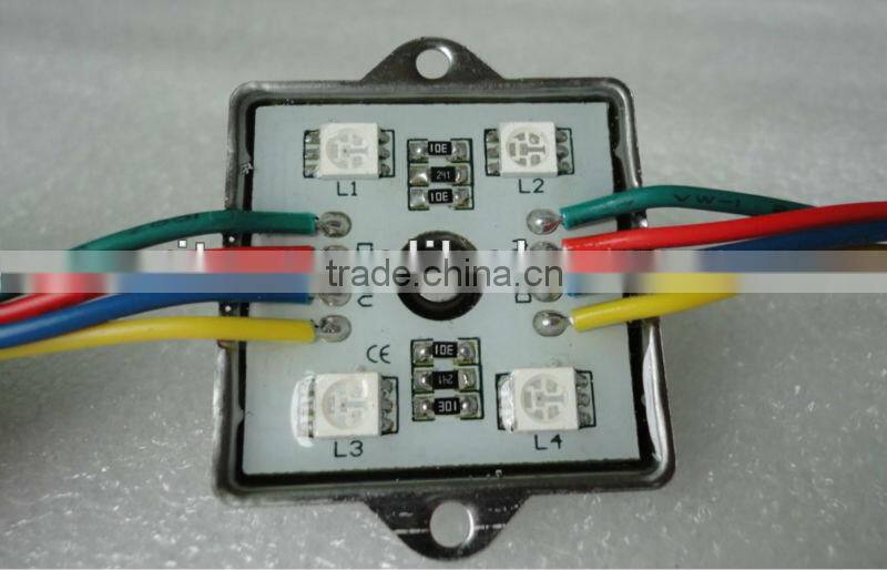promotion!!!5050 SMD LED RGB module,DC12V input,with metal case,20pcs a string