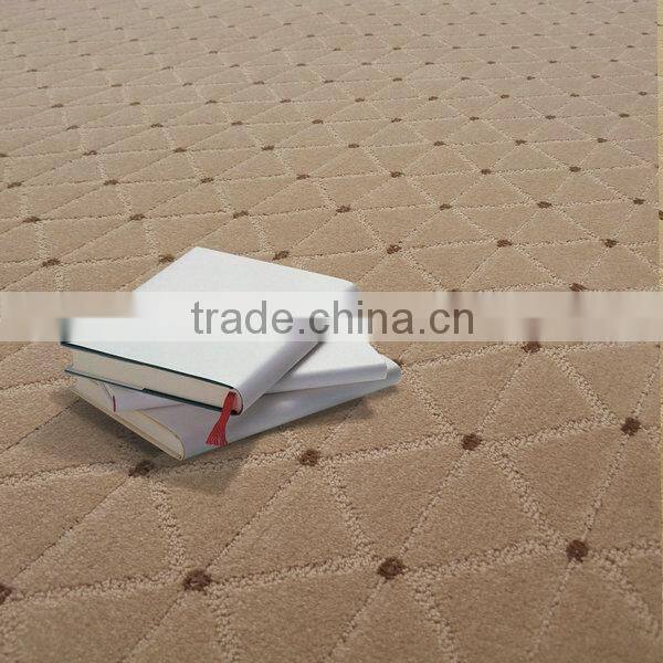 Nylon machine made wall to wall carpet with action backing