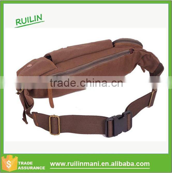 Vintage Best Khaki Mens Canvas Waist Bag Promotional Fanny Pack 2015