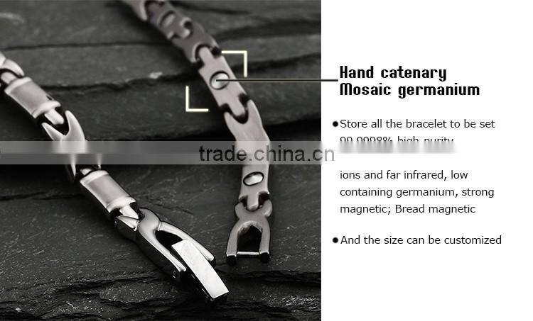 Health Benefit titanium Germanium gold Chain Necklaces For Sale