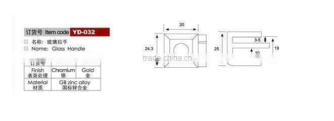 YD-032 Crystal glass door handle/door knobs handle