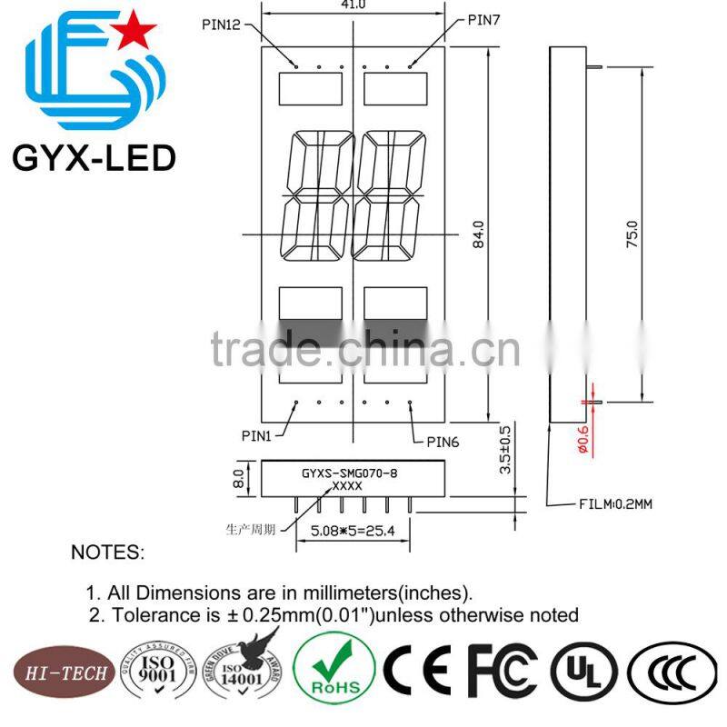 high reliability white color custom aircon digital LED display