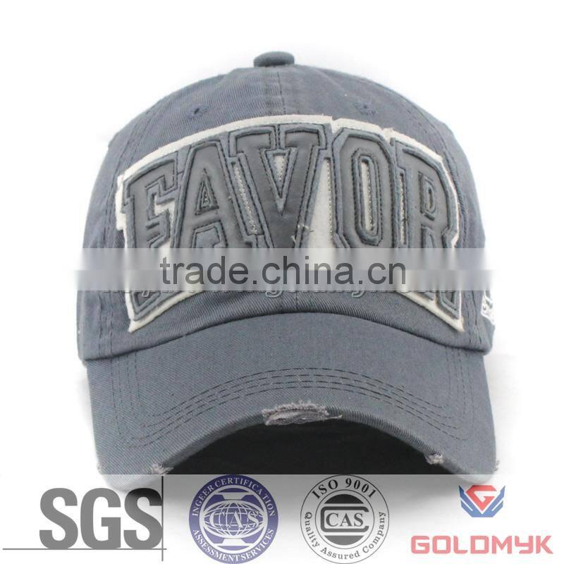 Destroy and Broken Washed Baseball Hat and Cap