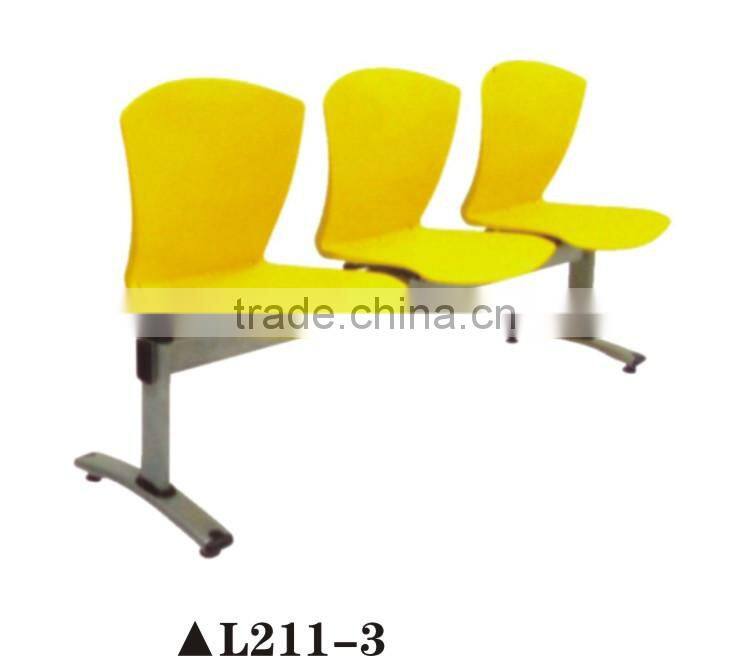 Latest metal frame public waiting chairs for sale L211-3