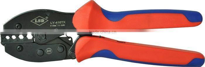 carbon steel crimping tools LY-416TX ratchet crimping plier for 4-16mm2 11-5AWG non-insulated terminals LSD brand crimp tool
