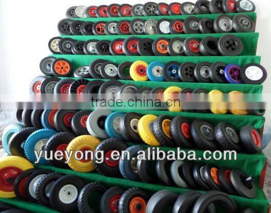 10 inch pneumatic rubber wheel/ 3.00-4 metal rim wheel