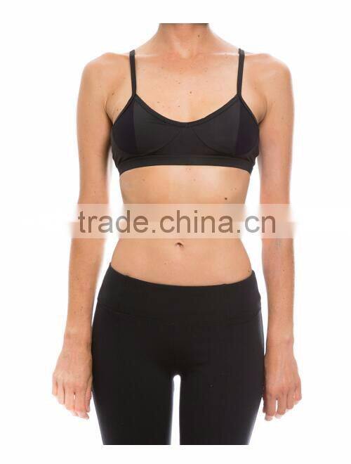 Women Swim Wear Mesh Block Bralette Women Workout Sportbra