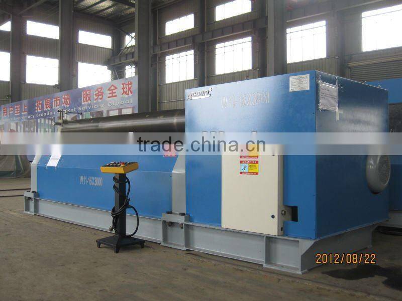 6mm mechanical metal sheet rolling machine , steel roll bending machine