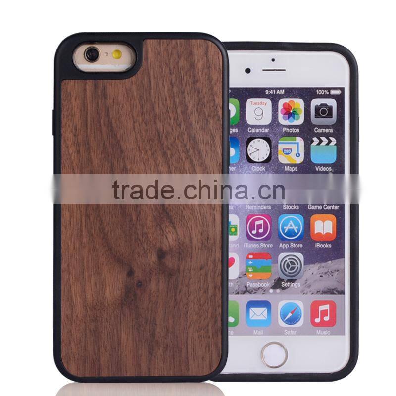 Real Maple Wood Bamoo Add TPU Mobile Phone Case For iPhone6 Case
