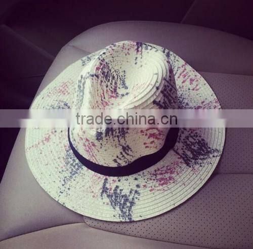 2016 wholesale latest design colombian straw hat factory original fashion ladies promotional straw hat