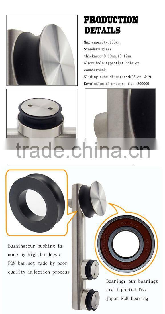 2016 decorative hardware dealers Stainless Steel Glass Shower Door Accessories