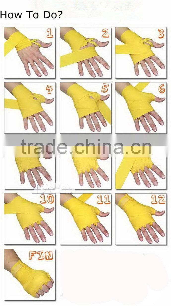 Width 5cm length 3M 100% cotton bandage strap boxing gloves sanda muaythai bandage MMA