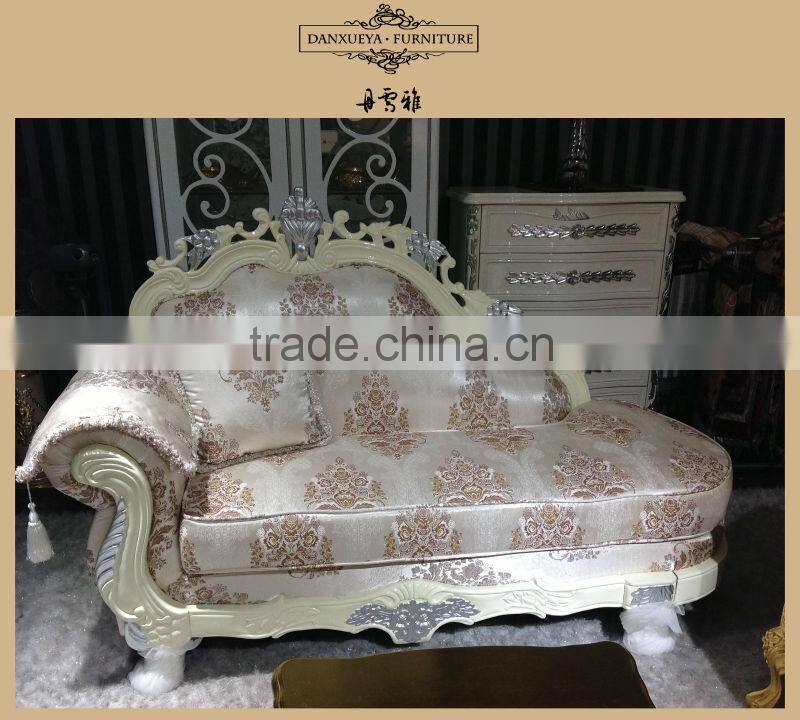 Classic style furniture leather chaise lounge