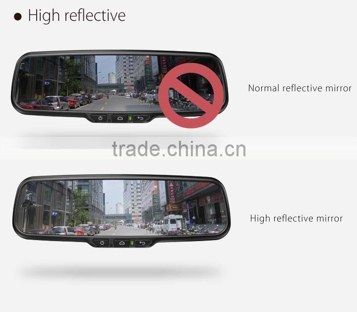 gps navigation car interoir rearview mirror; dvr recording; bluetooth; google map;wireless camera