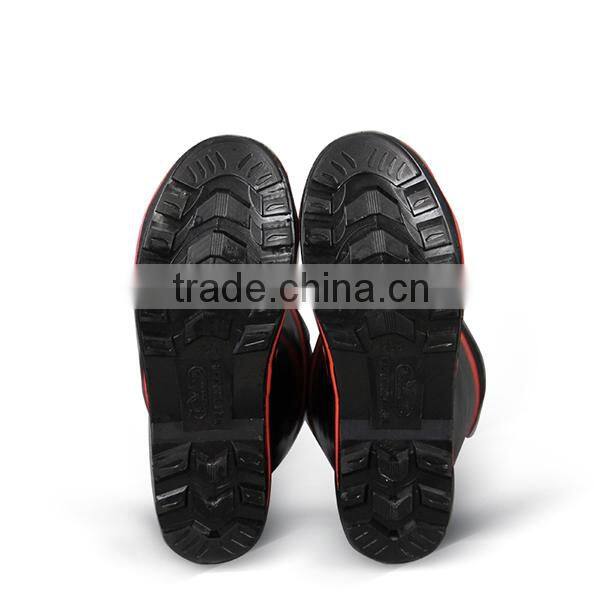 Steel Insole Black and Red Color Top tied Fashion Mining Rubber Boots Anti-Smashing Rubber Boots Anti-Puncture Rubber Boots