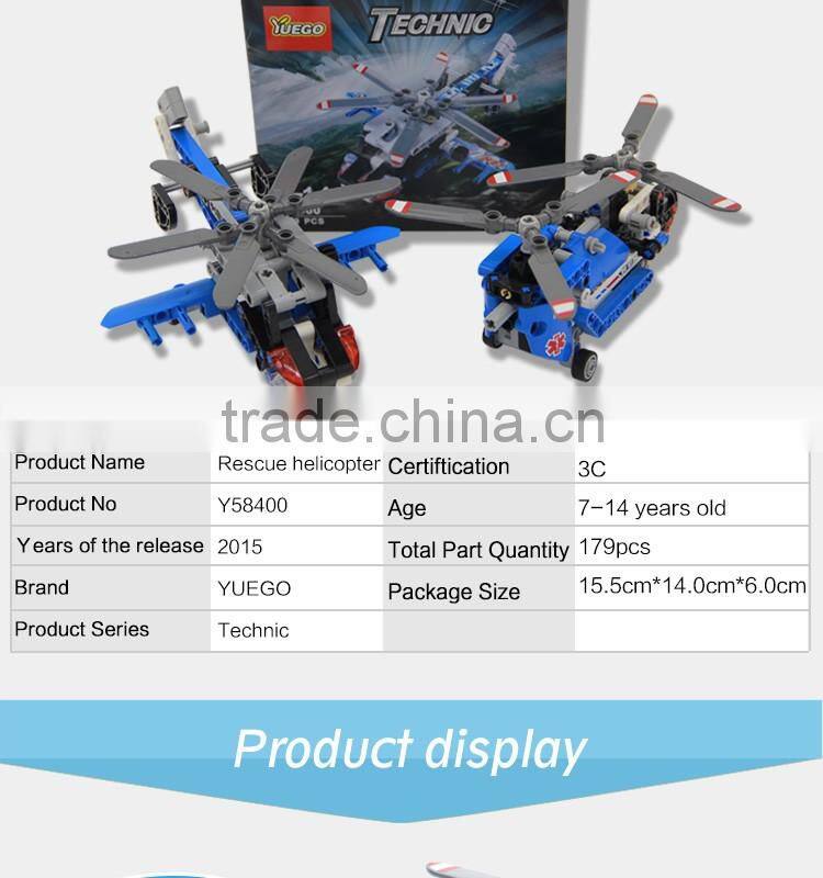 Christmas Puzzle plastic building blocks toy helicopter airplane toy