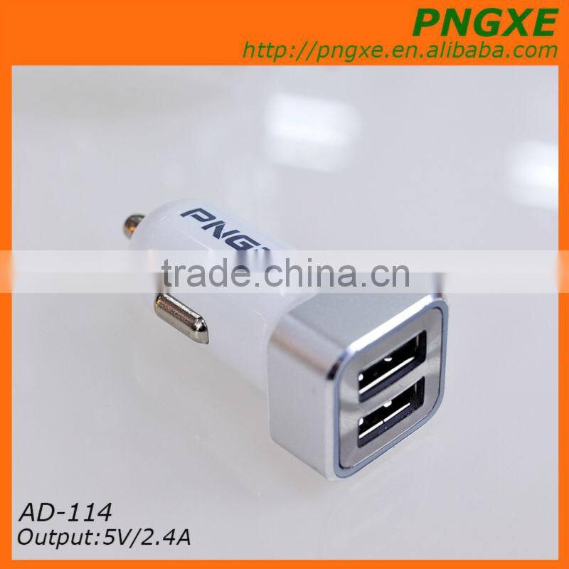 3.1A PNGXE high quality factory price micro double port car charger for ipod/htc/samsung