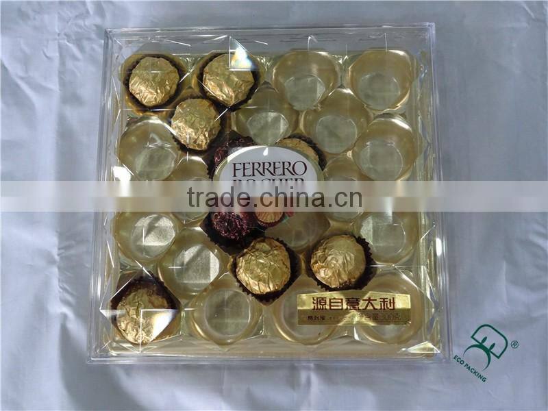 Cheap price rectangular clear plastic chocolate box manufacturer in use