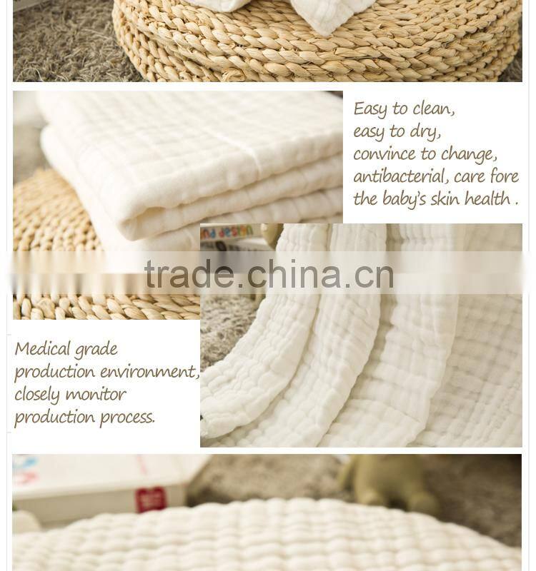 Soft 100% natural Newborn infant thin cotton towel fabric baby gauze cotton baby balnket