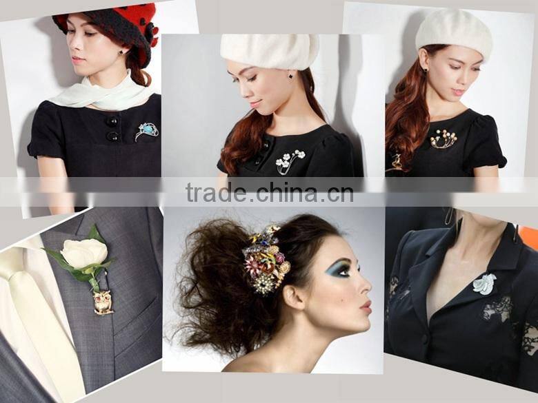 2014 top quality fashion latest design guangzhou wholesale poppy brooch