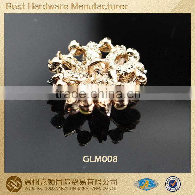 fashion flower crystal rhinestone buttons for garments