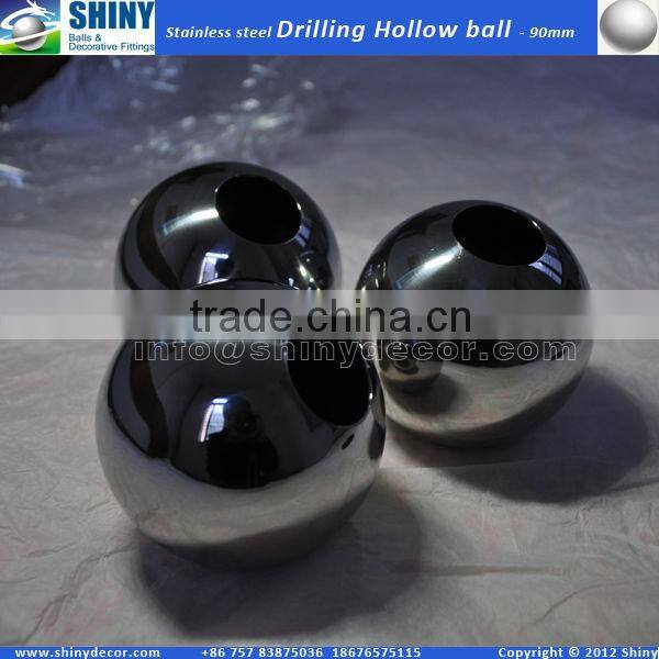 90mm dig hole stainless steel hollow ball