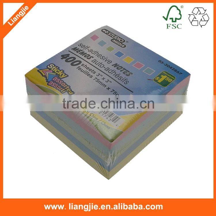 Color Sticky memo pad block paper