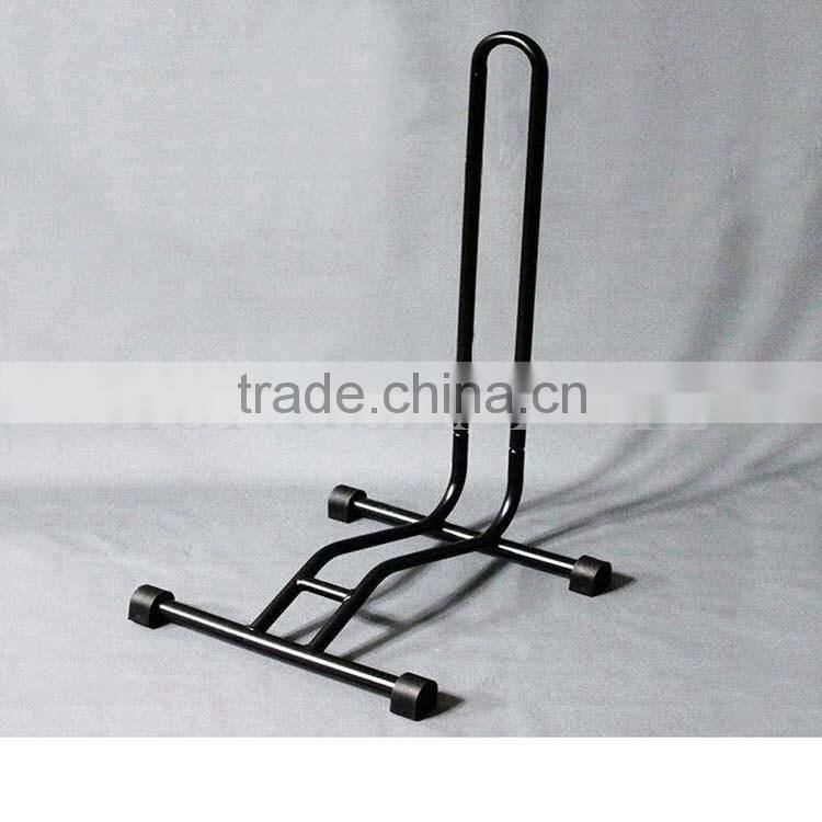 White Bicycle Bike Garage Floor Display Rack Cycle Repair Stand Parking Rack