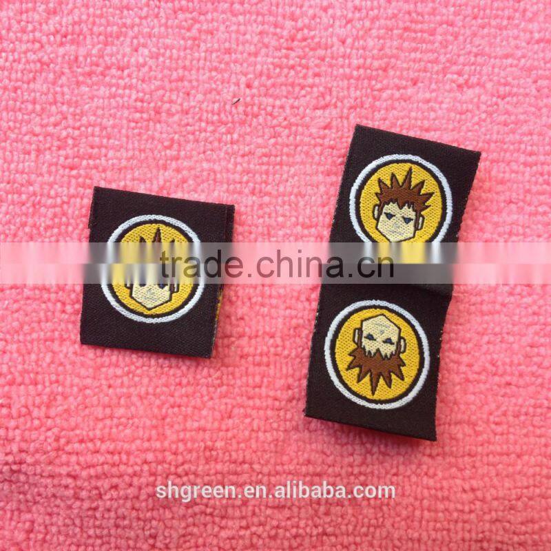 high definition off-white taffeta woven label,knitting clothing tag