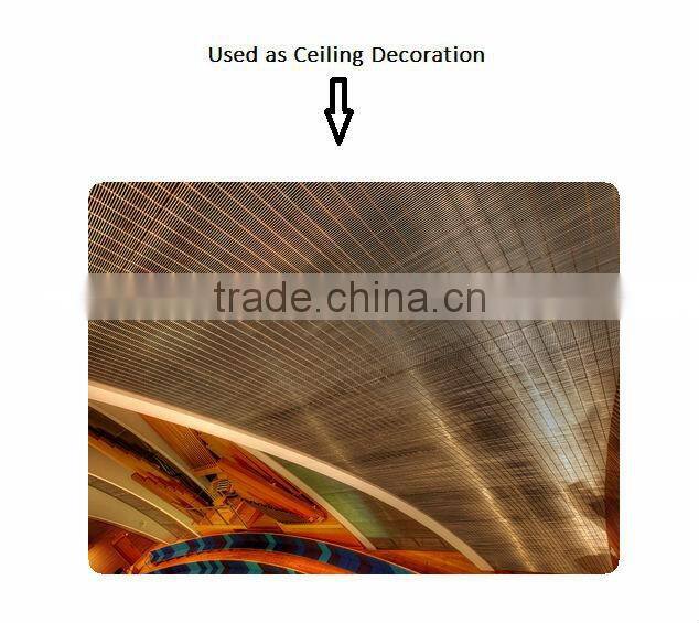 metal mesh fabric for building facade architectural project