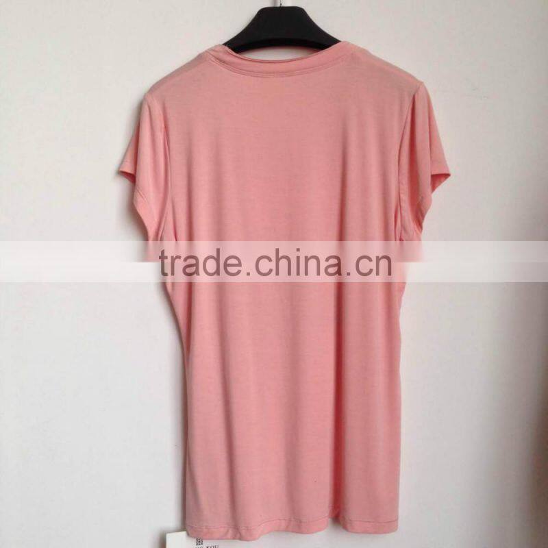 2015 Fashion Short Sleeves O Neck Summer Casual el T-Shirt Women Short Sleeve 100% Cotton Tops Tees