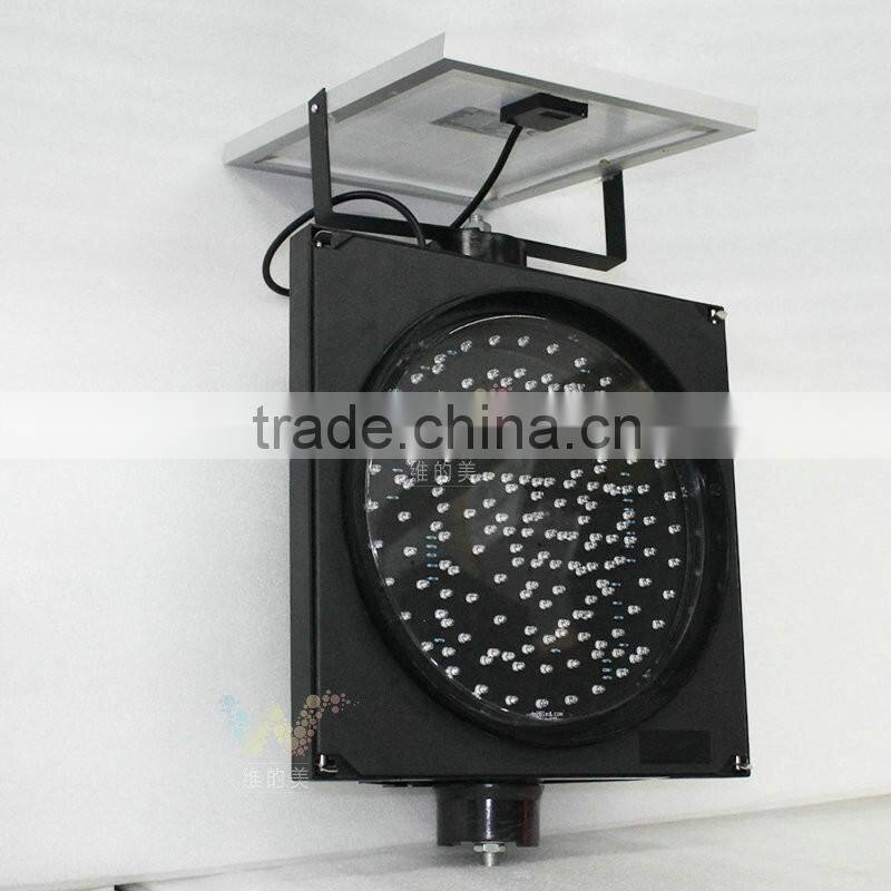 Factory Wholesales 300mm Solar Powered Road Blinker Red Flashing Warning Light