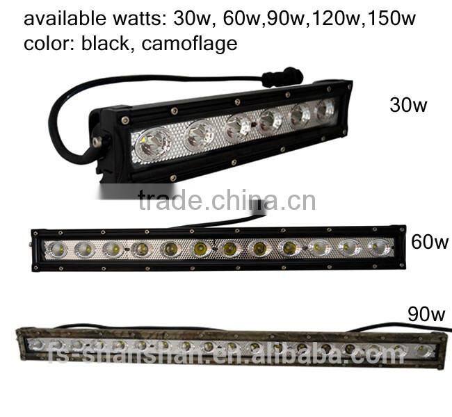 30w single row light bar /offroad light bar/led 4x4 light camo