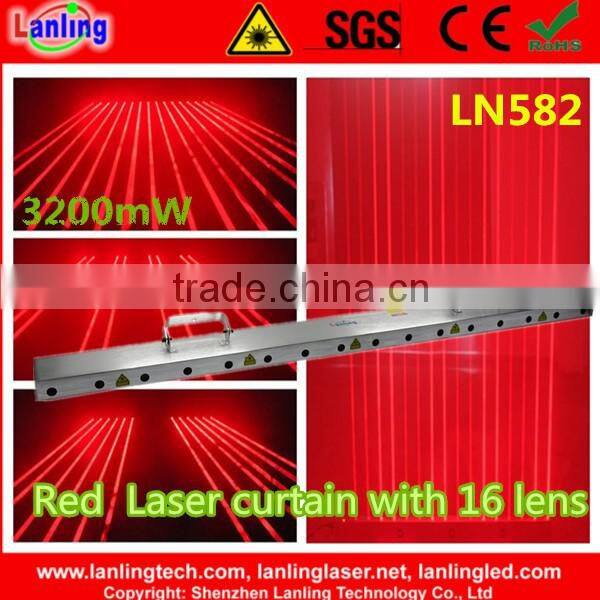 3200mW Red 16-Head Fat-Beam Laser Curtain