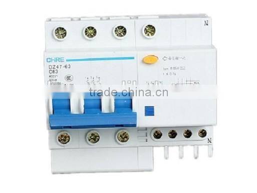 RCCB, ELCB,RCBO 3P+N RESIDUAL-CURRENT CIRCUIT BREAKER DZ47LE-63 230/400V 3P+N