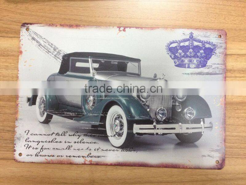 retro extrude tin beer sign