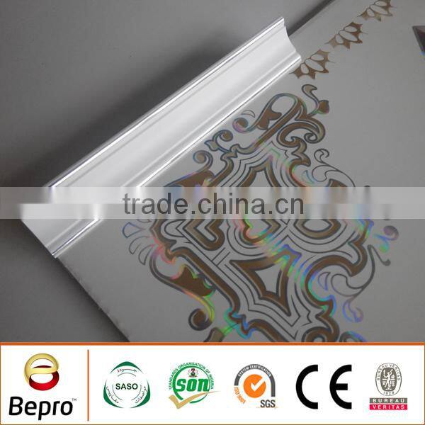 pvc ceiling cornice/pvc corner line/pvc top corner/PVC profile for decoration