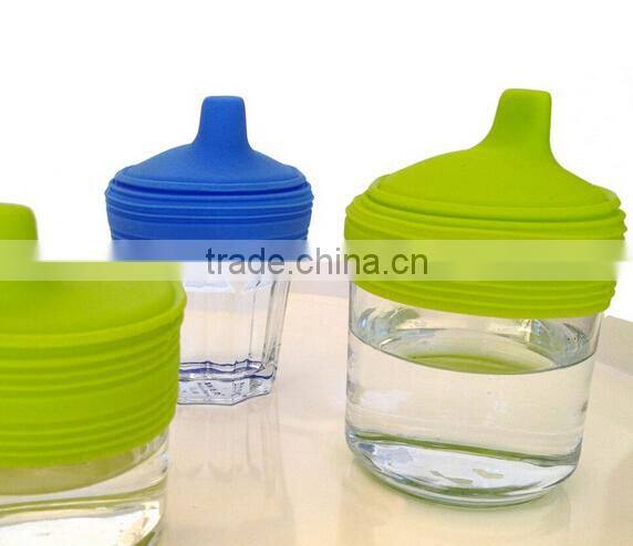 Made in china Creative glass water bottle with silicone sleeve,silicone bottle sleeve