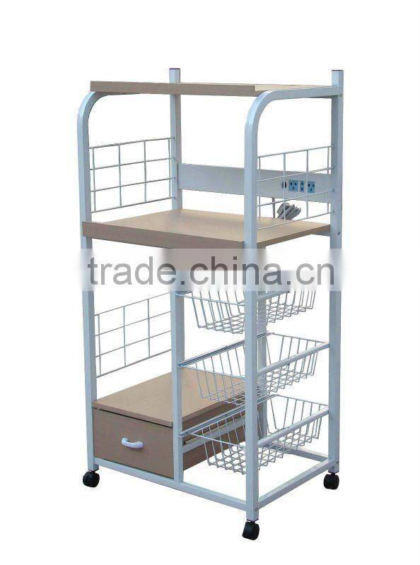 Multi-functional kitchen rack with wheels