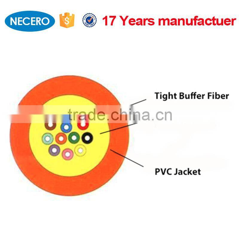 GJFJBV single mode indoor 2 core duplex optical fiber cable made in China