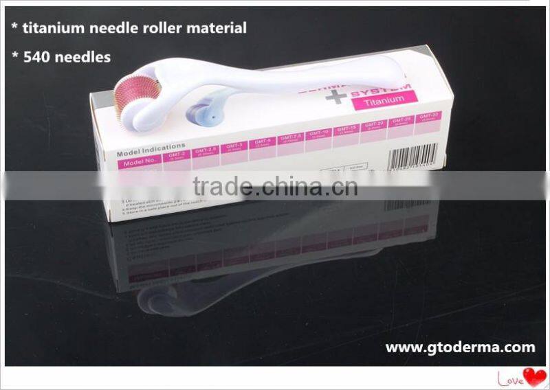 GTO 540 derma roller titanium micro needle roller dermaroller 540 needles