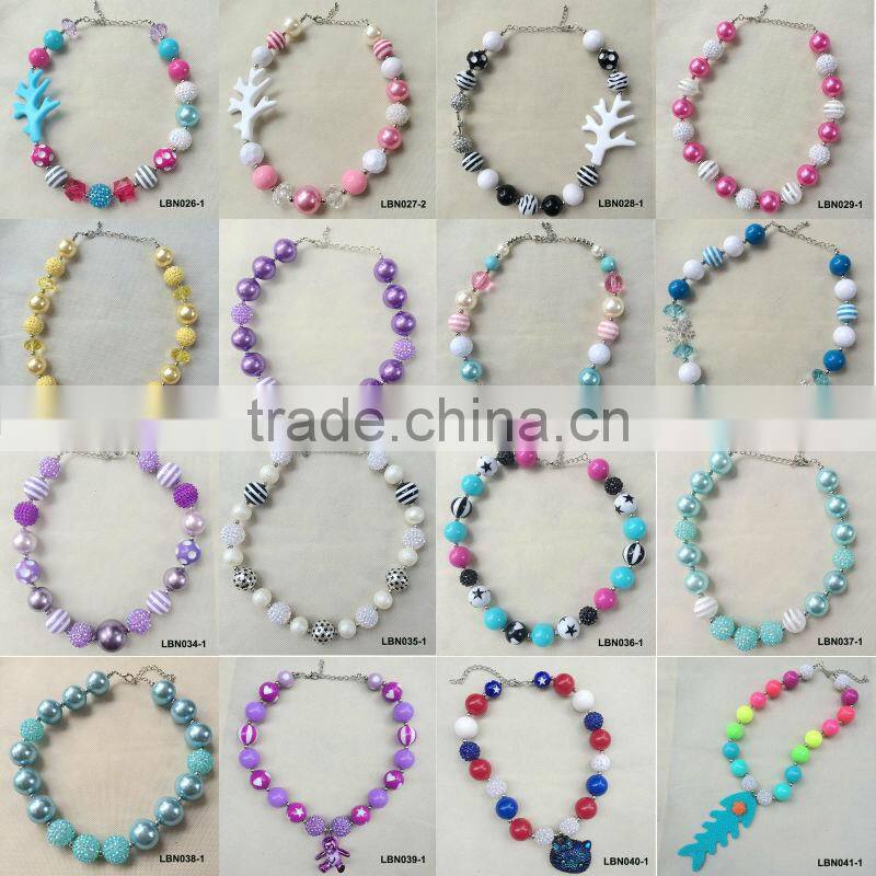 wholesale chunky bubble set kids bead necklace with bracelet