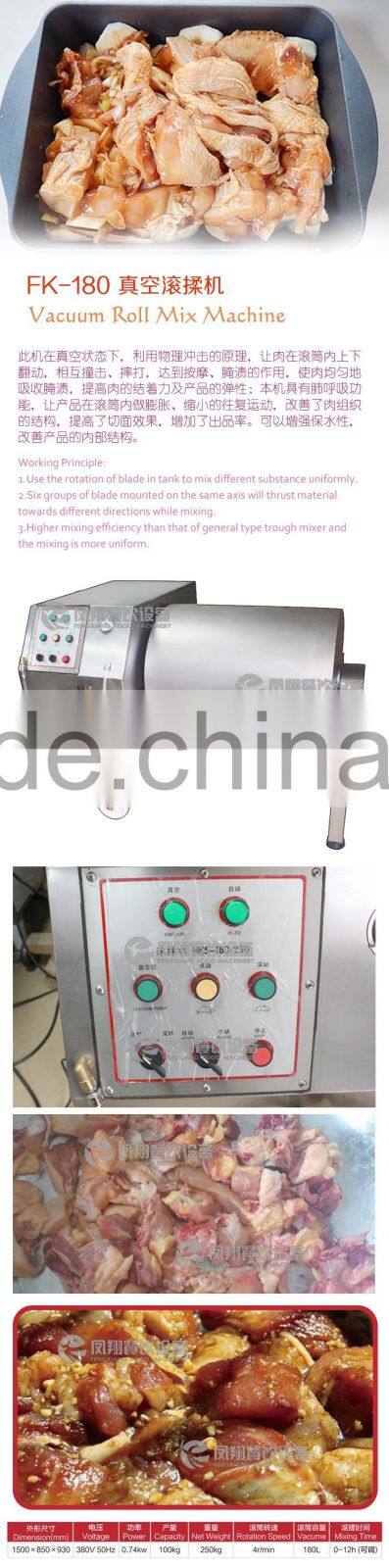 FK-180 Vacuum Roll Meat Kneading Mix Tumbler Machine