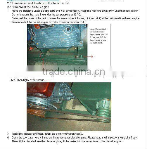 hot sell Animal food grinder machine/biomass wood hammer mill price/ straw hammer mill